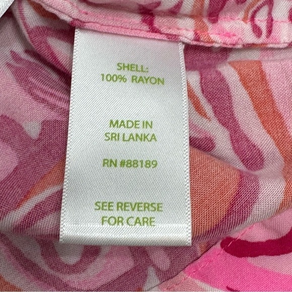 Lilly Pulitzer Sarasota Pintucked Tunic Dress Mini Mango Salsa Size XS Women - Picture 12 of 16